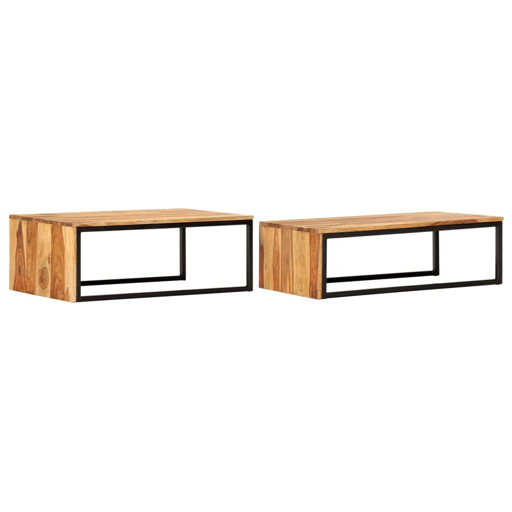 Solid Sheesham Wood Nesting Coffee Table Set S37597