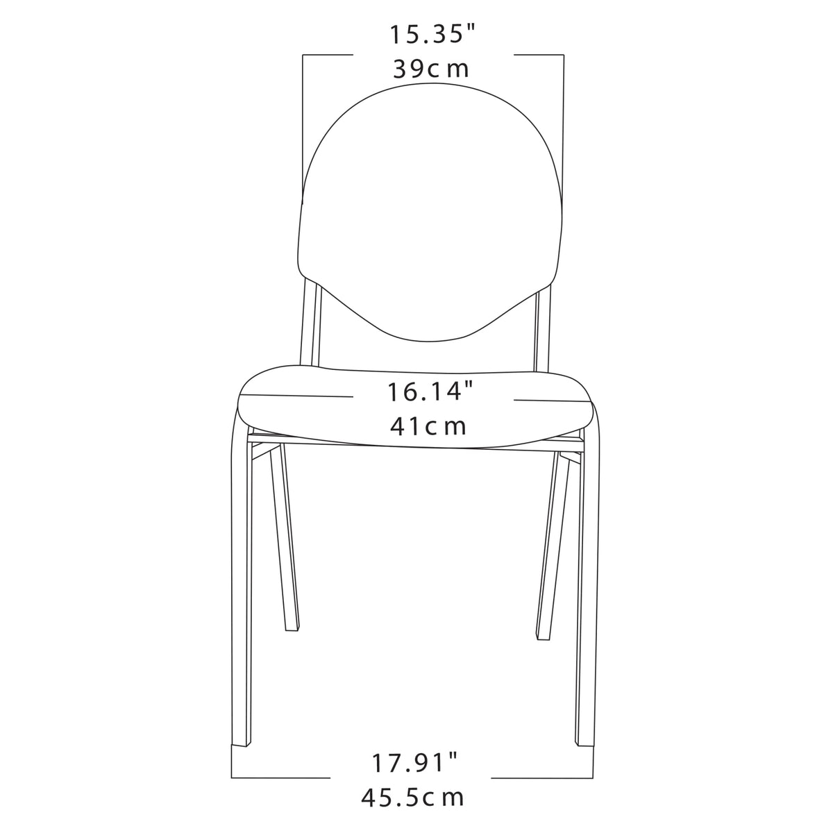 Black Fabric Stacking Chair O28067
