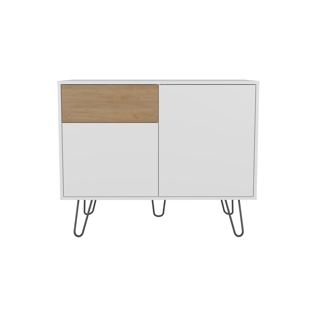 39" Wide Console Table with Two Cabinets, One Drawer and Four Shelves Z614