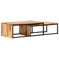 Solid Sheesham Wood Nesting Coffee Table Set S37597