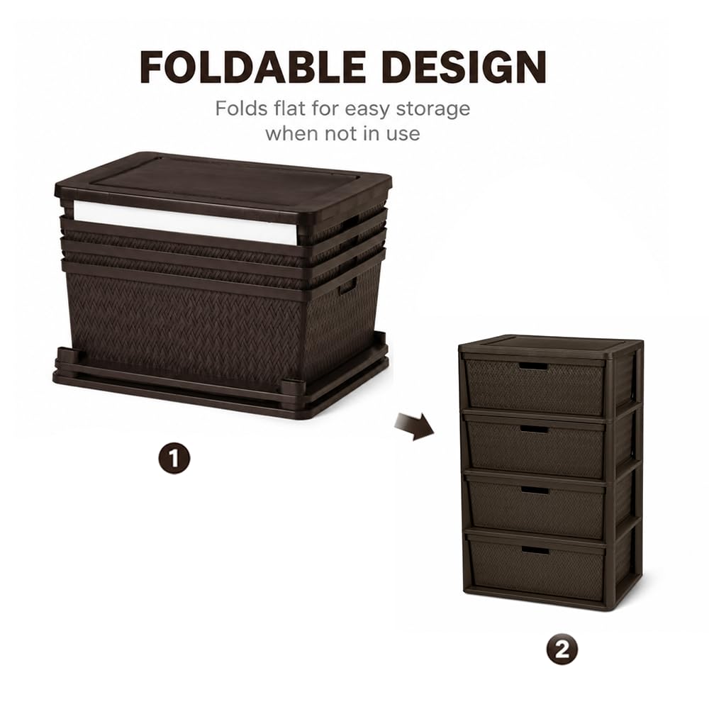4 Drawer Plastic Storage Organizer T809969