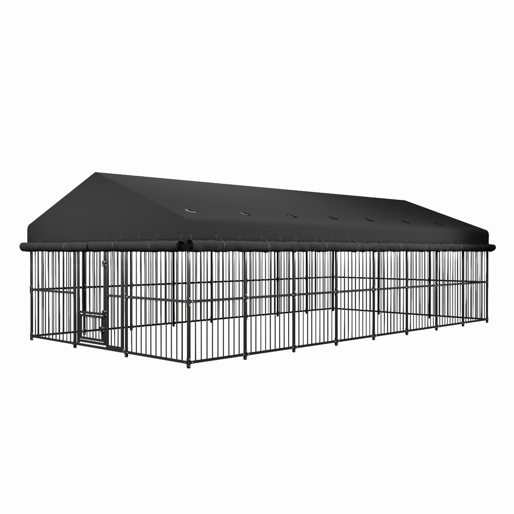 10x20x6.5 FT Heavy-Duty Metal Outdoor Dog Kennel M3830