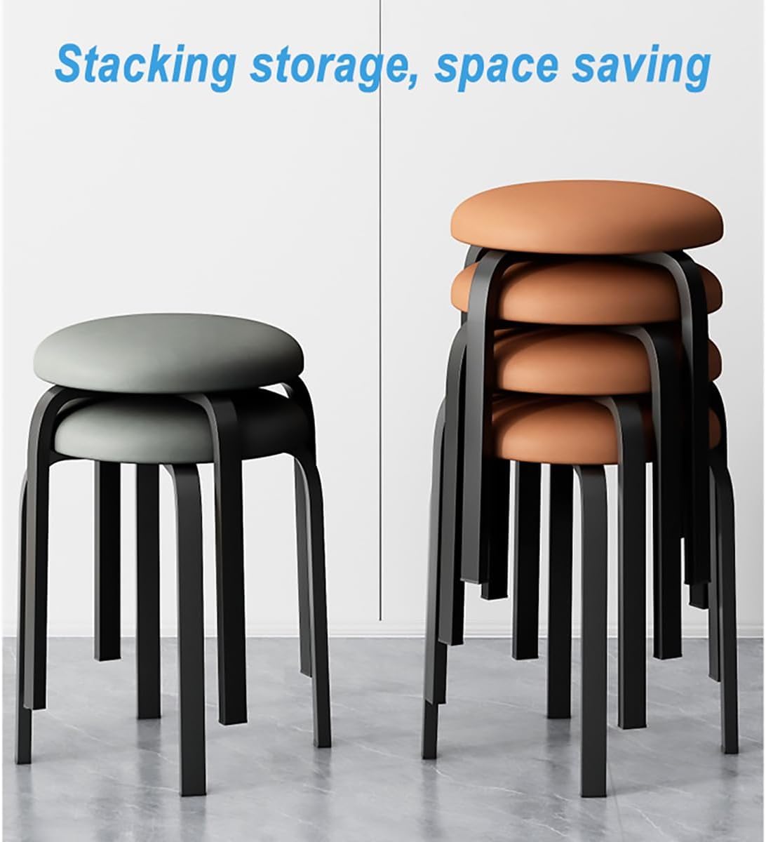 4 Pcs Stacking Round Stools H656017