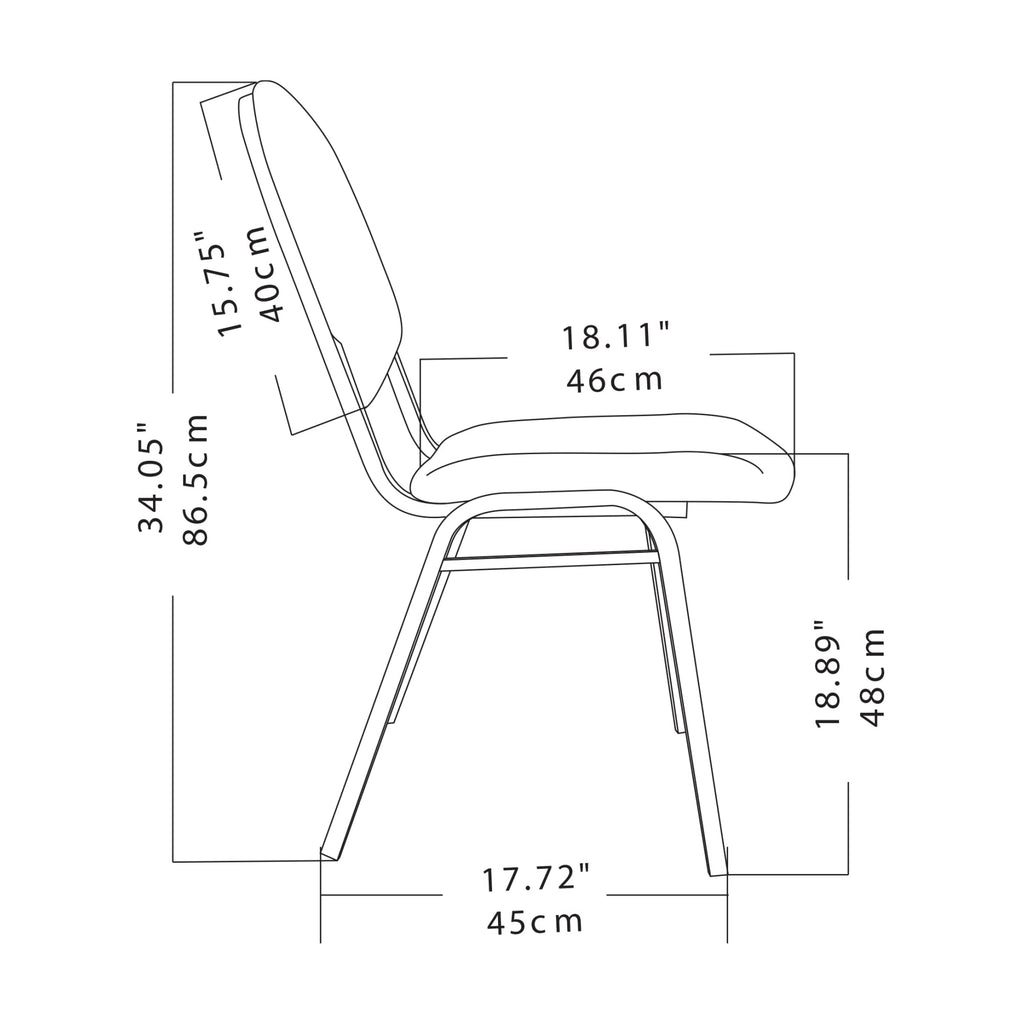Black Fabric Stacking Chair O28067