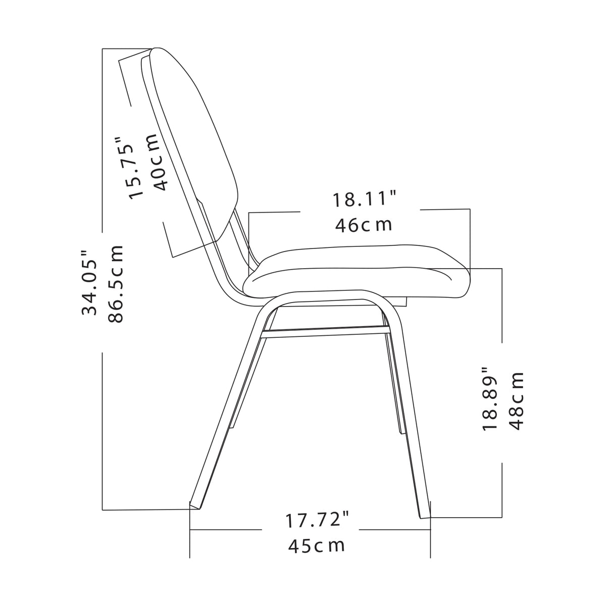 Black Fabric Stacking Chair O28067