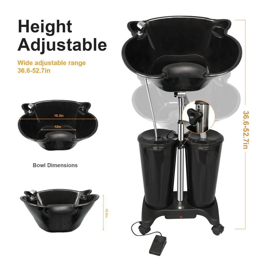 Portable Shampoo Bowl with Electric Pump and Water Tanks K94412