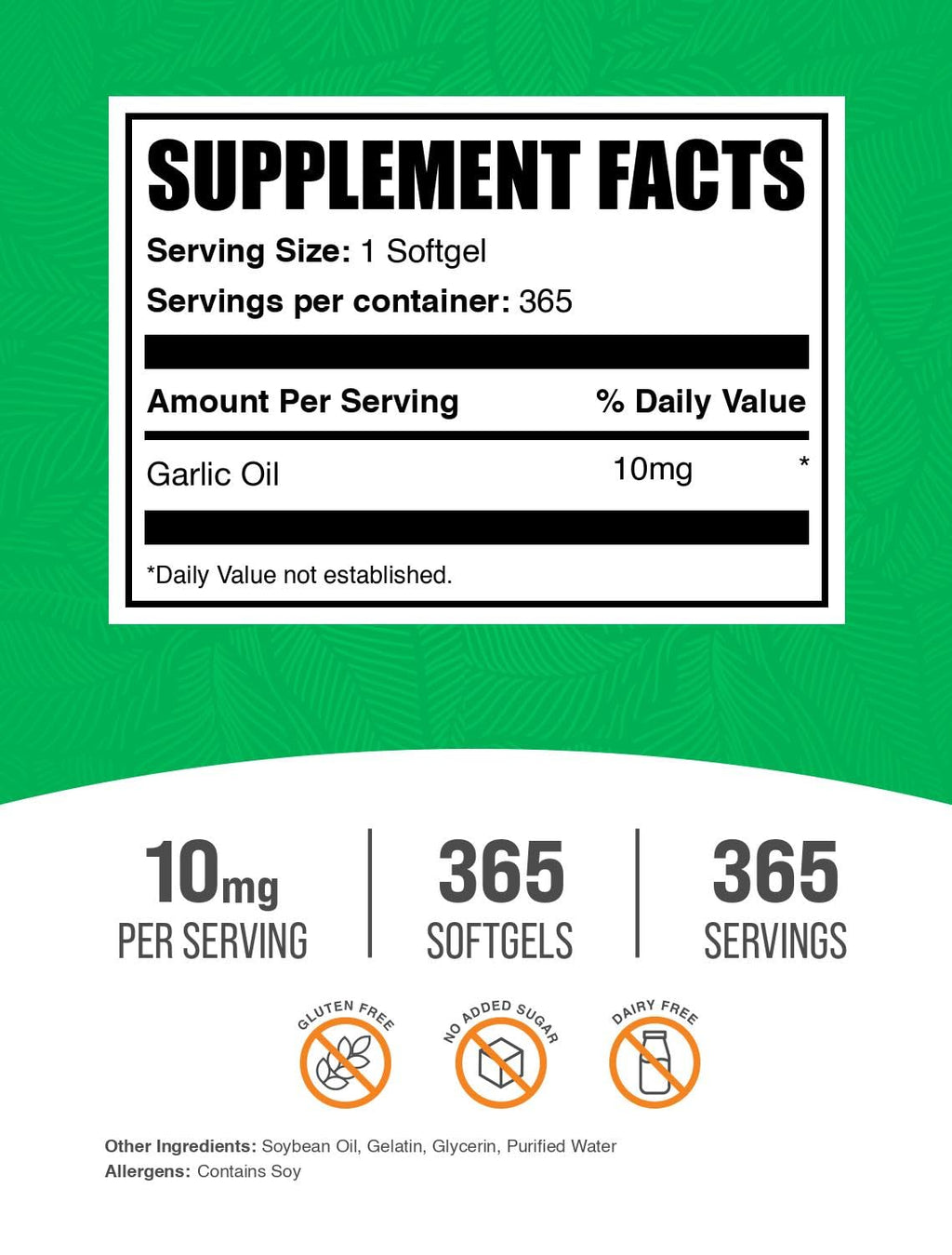 Garlic Oil Softgels 365 Count H5607