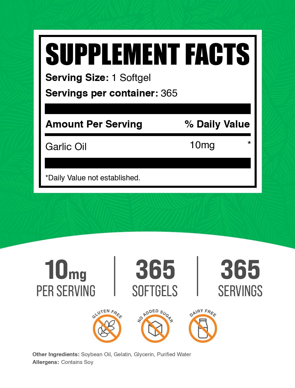Garlic Oil Softgels 365 Count H5607