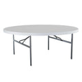 Folding Round Table 6 Foot White Granite U213779