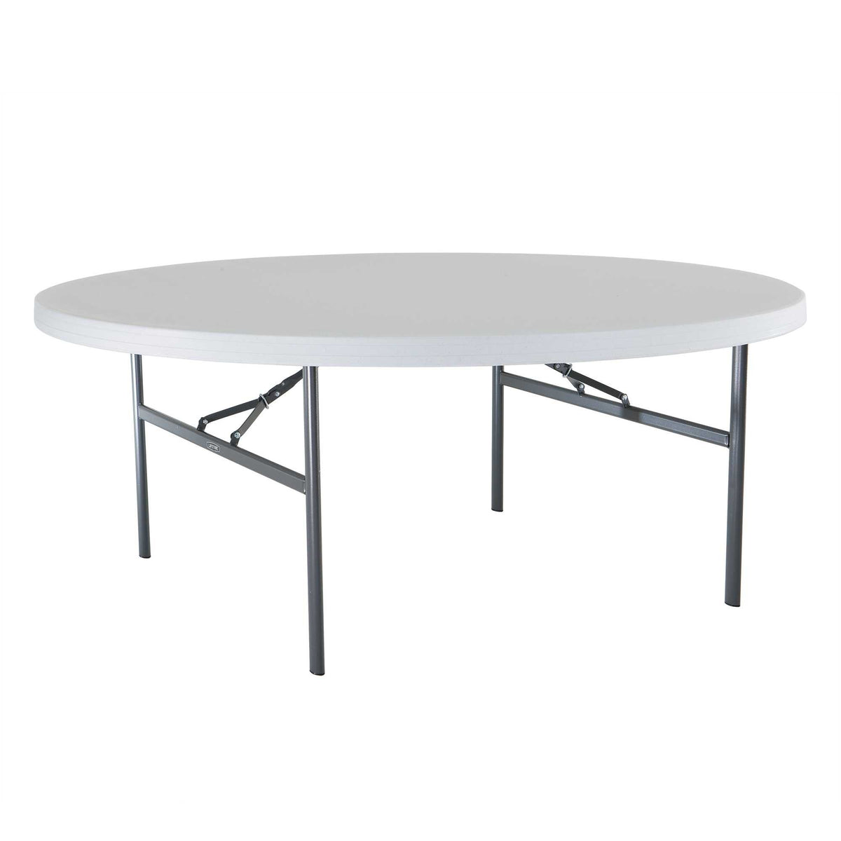 Folding Round Table 6 Foot White Granite U213779
