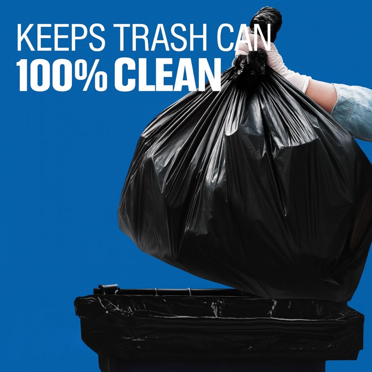 45 Gallon Black Heavy Duty Trash Bags K853