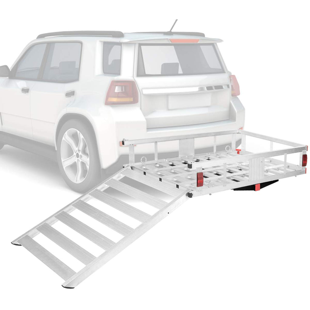 Aluminum Hitch Cargo Carrier with Ramp X756368