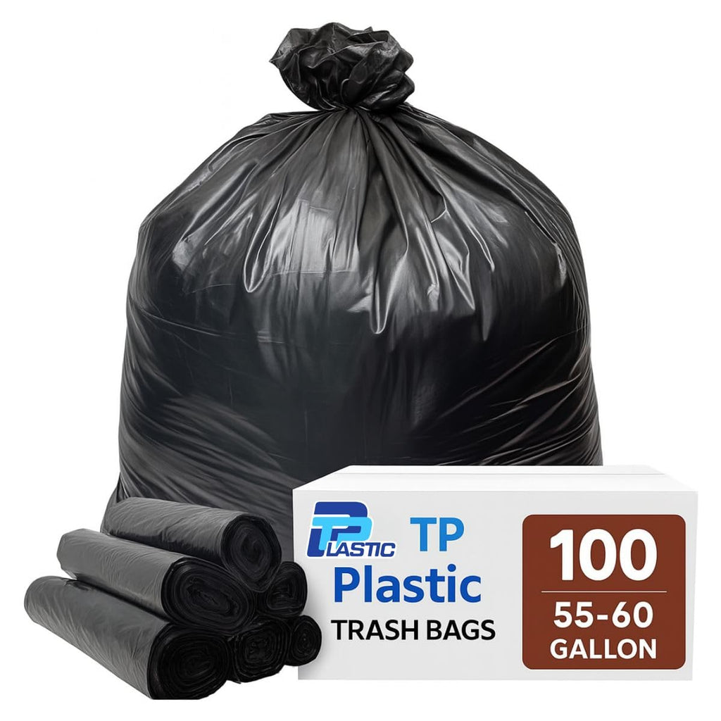 45 Gallon Black Heavy Duty Trash Bags K853