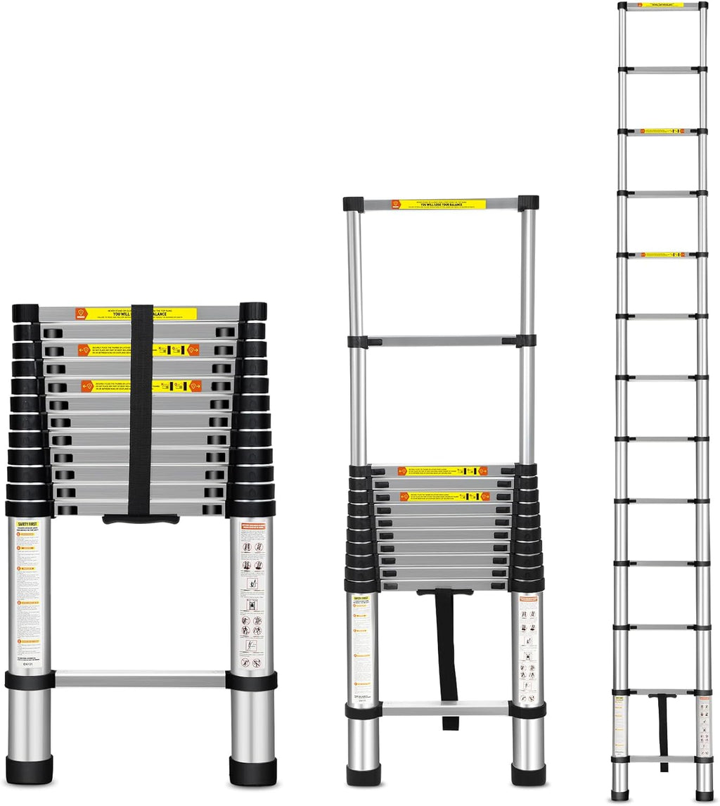 16.5FT Aluminum Telescoping Ladder 300 lbs B38173