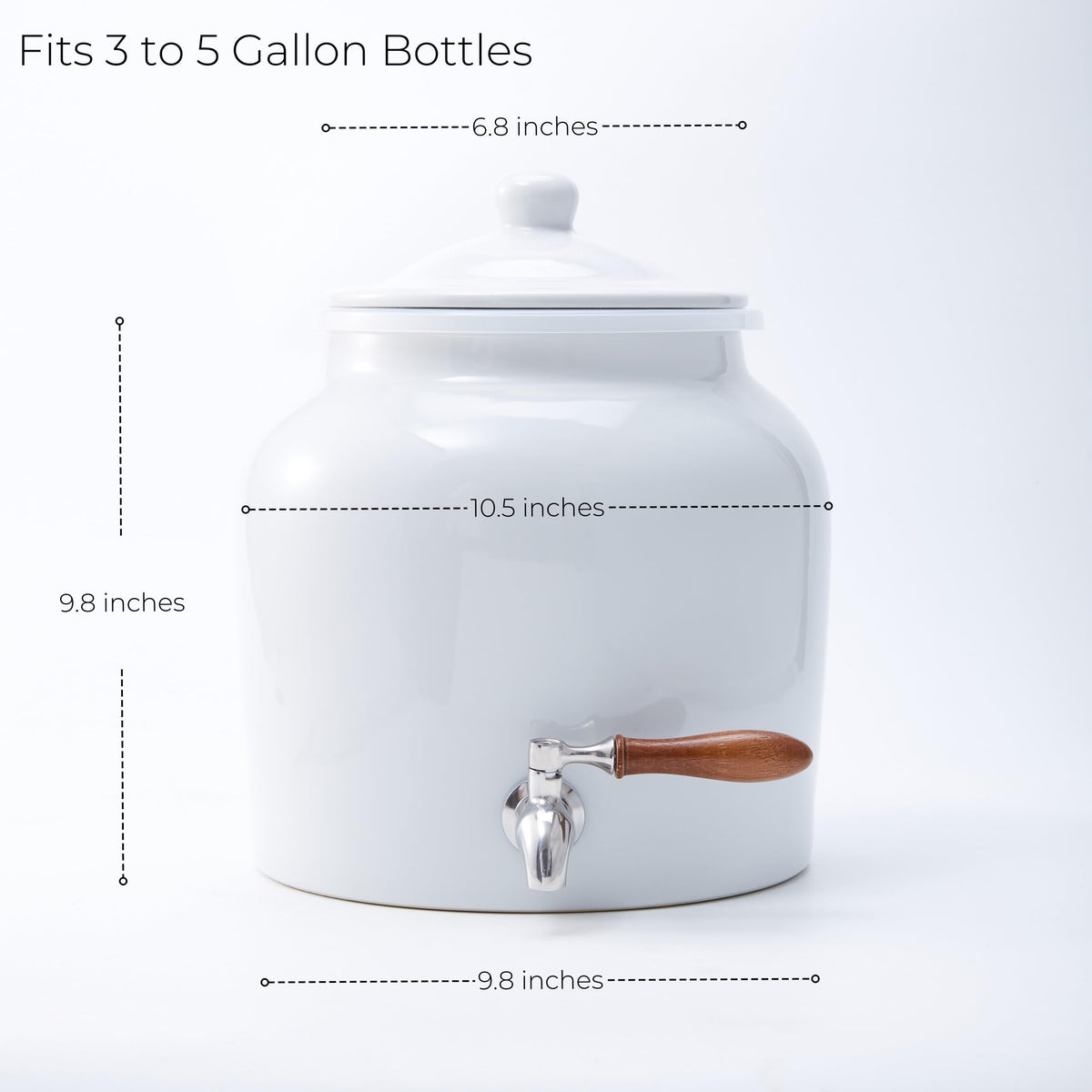 Ceramic Water Dispenser with Stainless Steel Faucet C667
