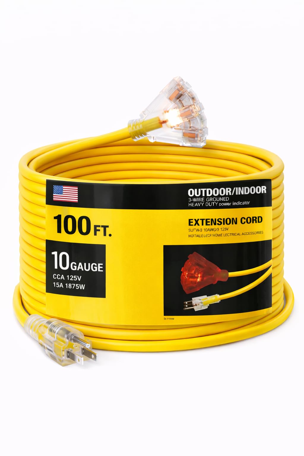 100 ft 10/3 Heavy Duty SJTW Outdoor Extension Cord N15159