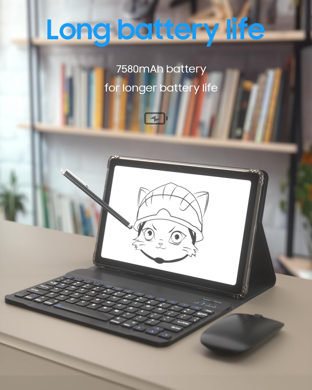 Android 13.0 10.4 Inch 16GB RAM 128GB ROM 2 in 1 Black Tablet G62911
