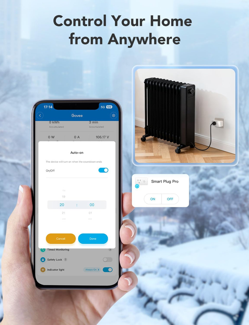 Smart Plug with Energy Monitoring, 1 Pack Y5123