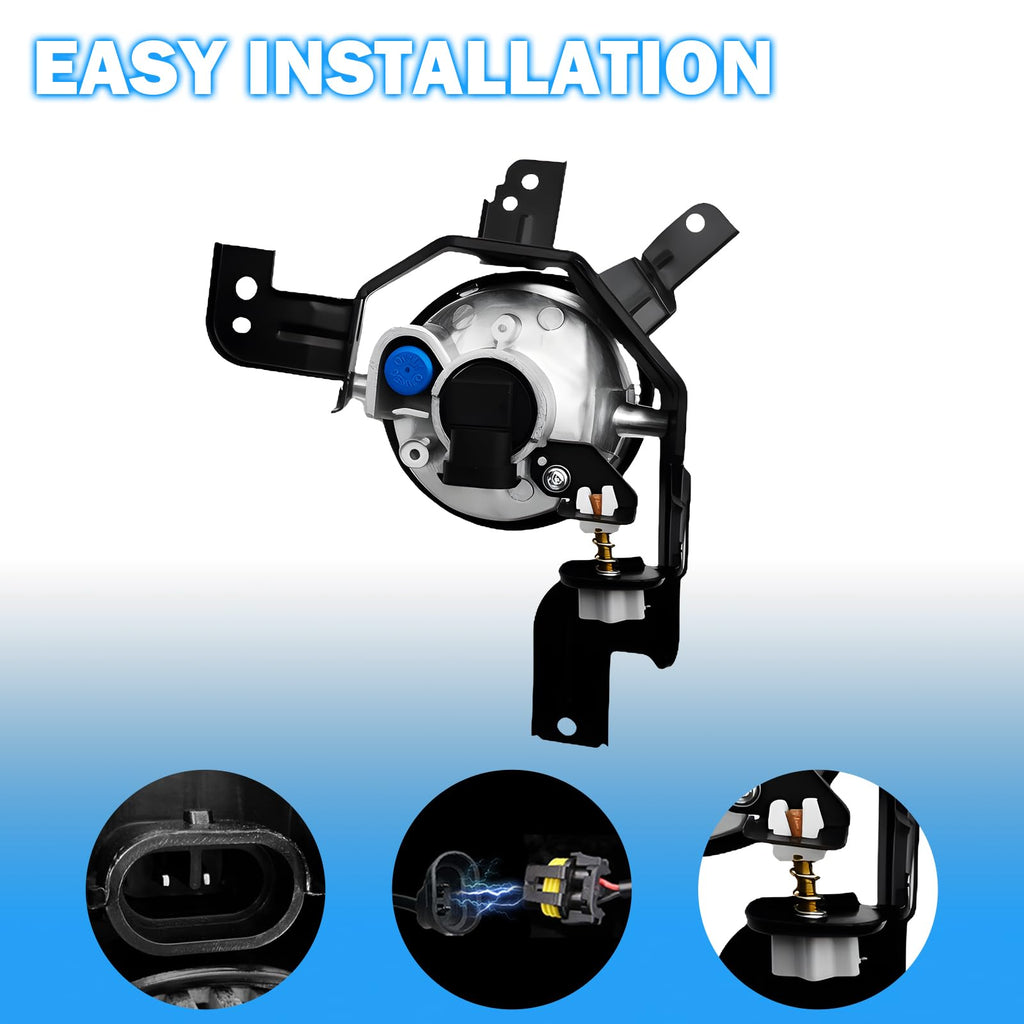 Driving Fog Lights with H11 12V 55W Halogen Bulbs & Switch and Wiring Kit J679866