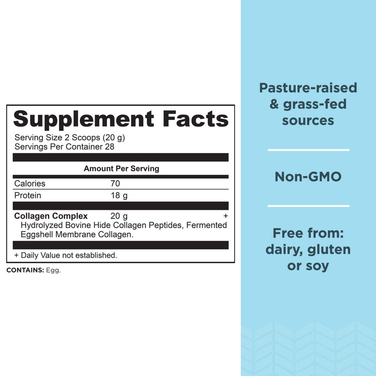 Hydrolyzed Collagen Peptides Powder, Unflavored O753