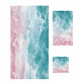 Teal Pink Gradient Cotton Towel Set 3 Pack N1507