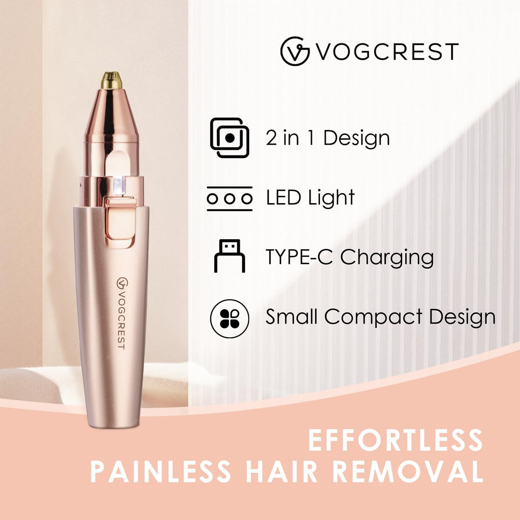 2 in1 Eyebrow Facial Trimmer with Replacement Heads Q3267