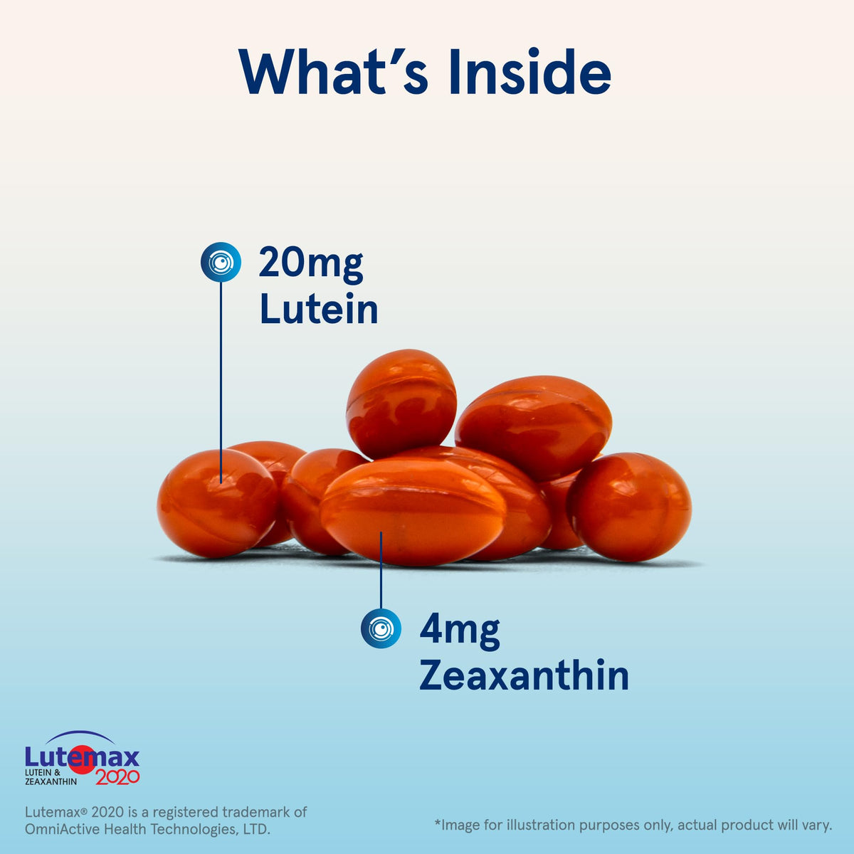 Lutein 20 mg with Zeaxanthin 120 Softgels H342