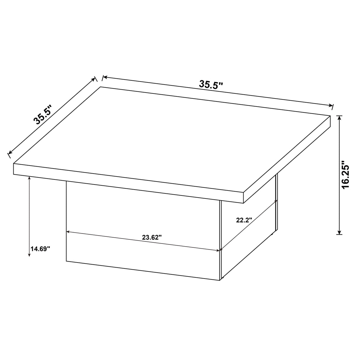 Black Square Coffee Table O59989