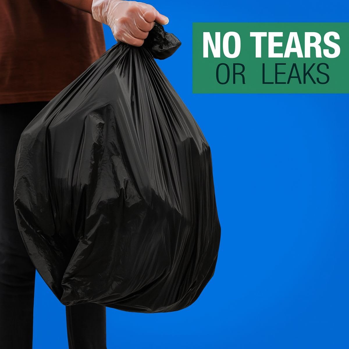 45 Gallon Black Heavy Duty Trash Bags K853