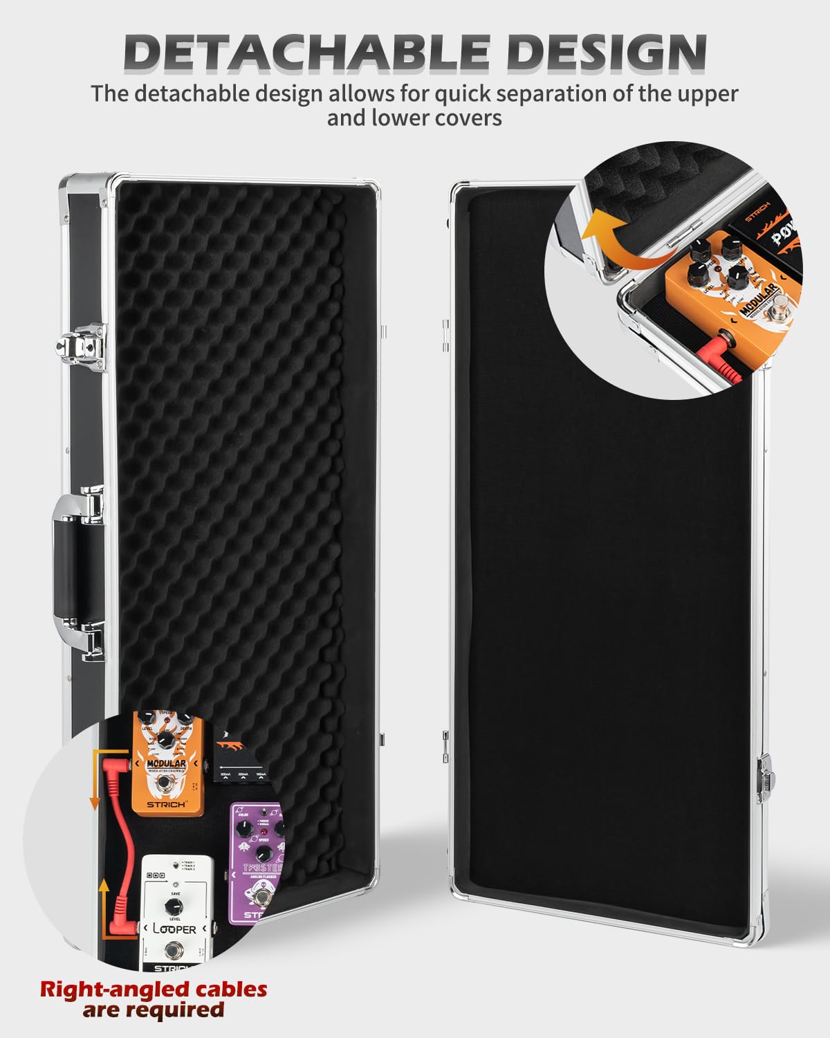 Guitar Pedal Case 27.5" x 11.8" x 4.3" Aluminum H235
