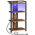 4-Tier Media Stand with Charging Station & LED Light P29777