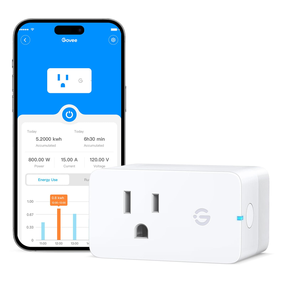 Smart Plug with Energy Monitoring, 1 Pack Y5123
