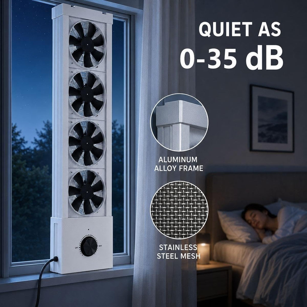 White 3-Speed Reversible Window Fan H8218