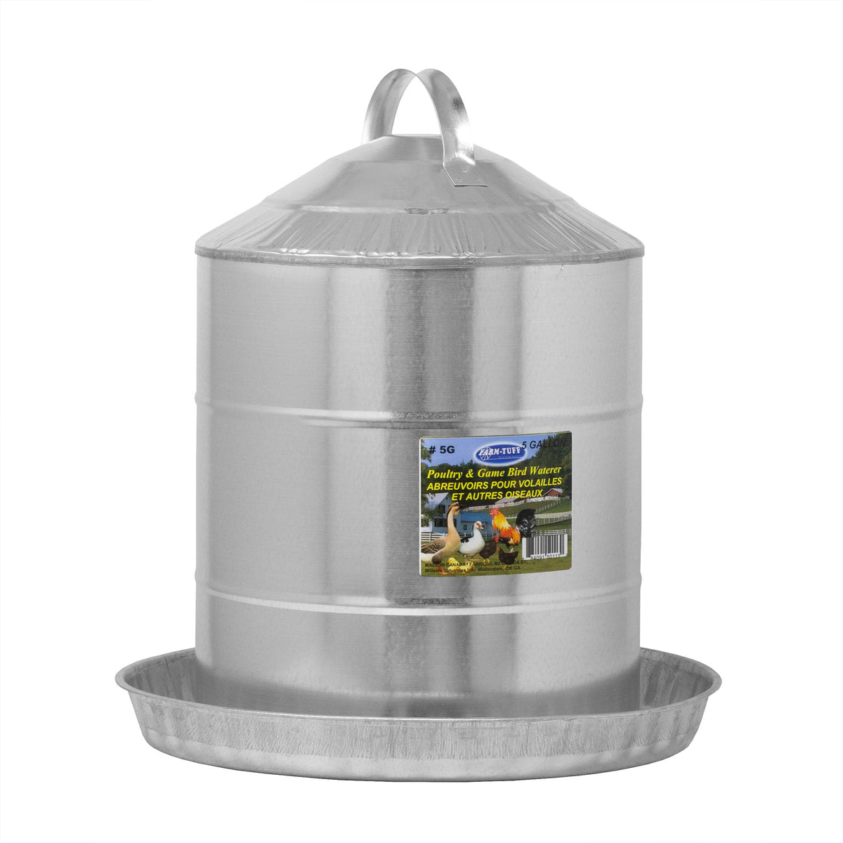 Galvanized 5 Gallon Poultry Waterer S504090
