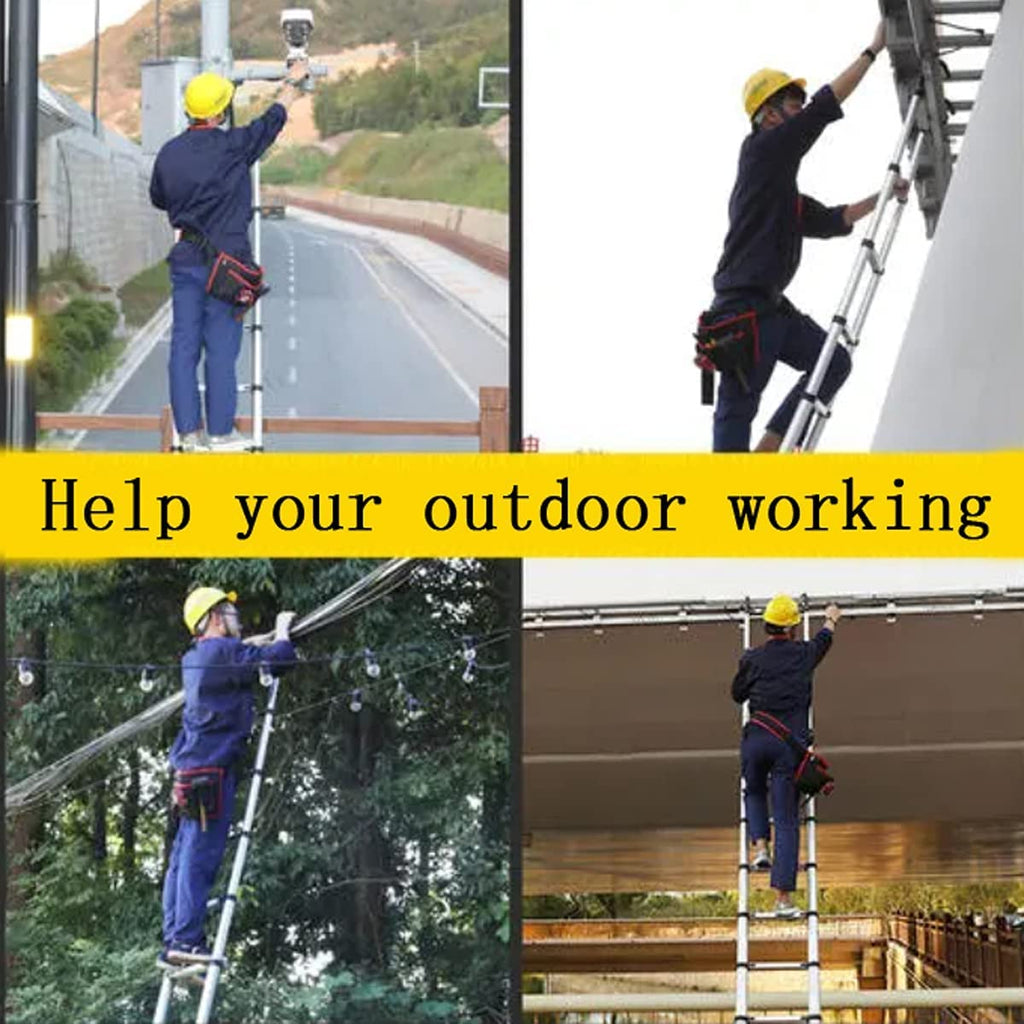 20FT Aluminum Telescoping Ladder 330 lbs Capacity F3465