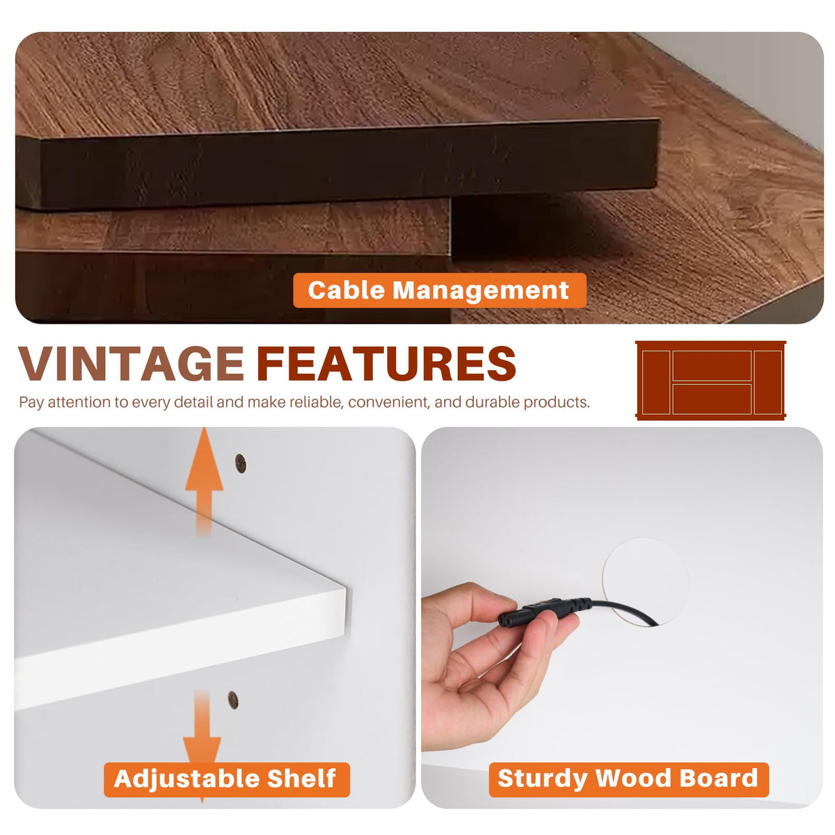 White 65 Inch Wood TV Stand B11585