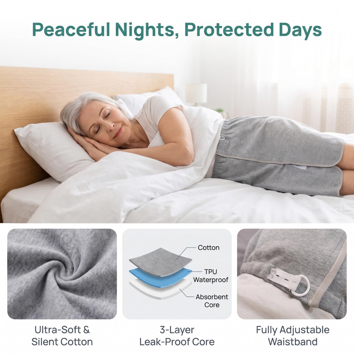 Adjustable Reusable Waterproof Diaper Skirt G79535