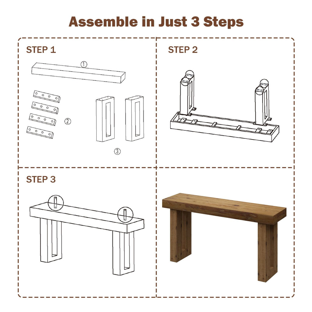 Solid Wood Console Table E5754