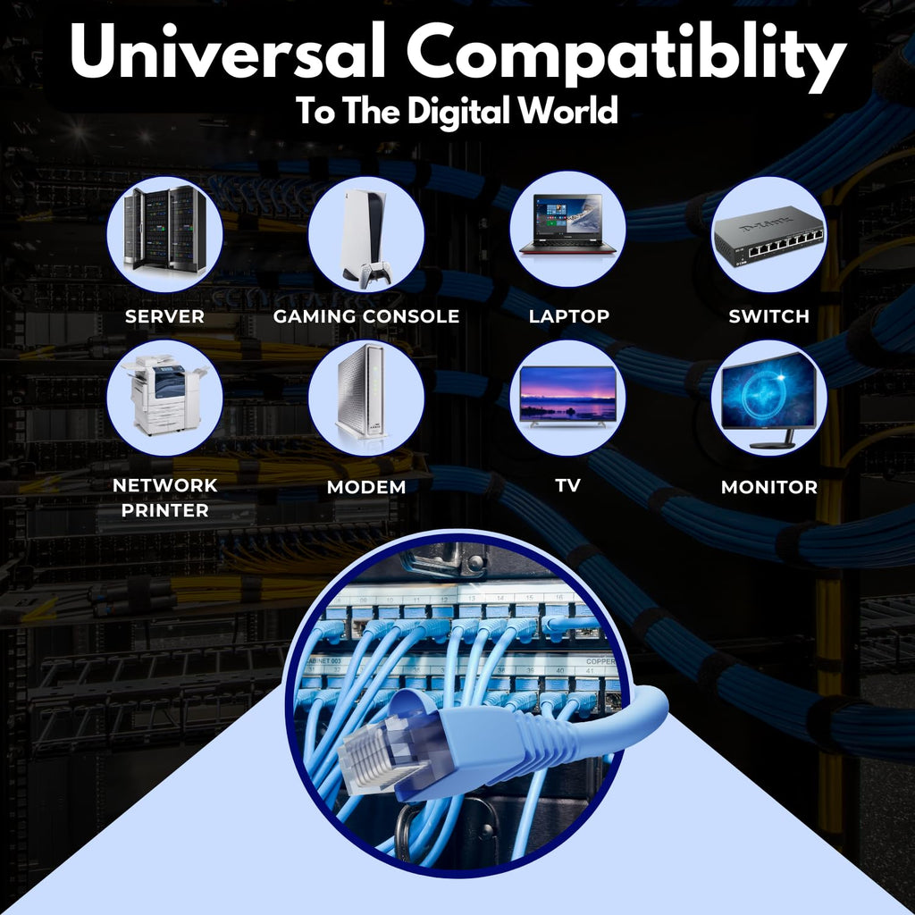 CAT6 Plenum Cable 1000FT 23AWG UTP 4Pair Solid 550MHz Ethernet Cable Blue D1618
