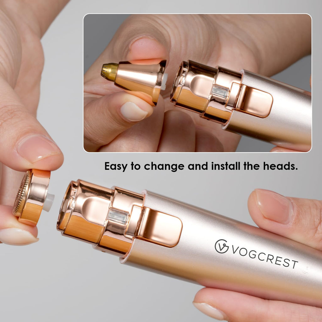 2 in1 Eyebrow Facial Trimmer with Replacement Heads Q3267