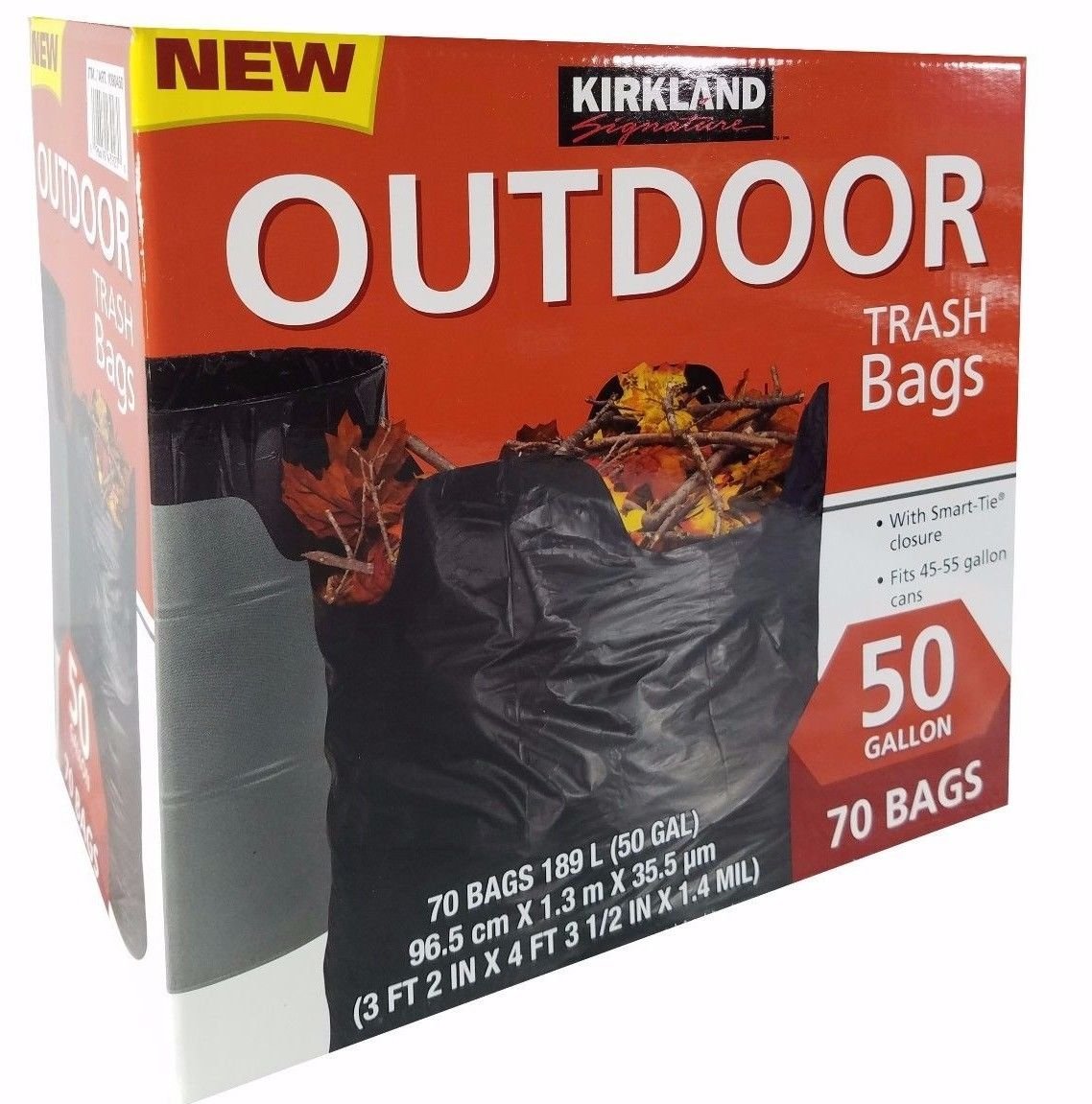 Outdoor 50 gallon Trash Bags 70 Pack G29846