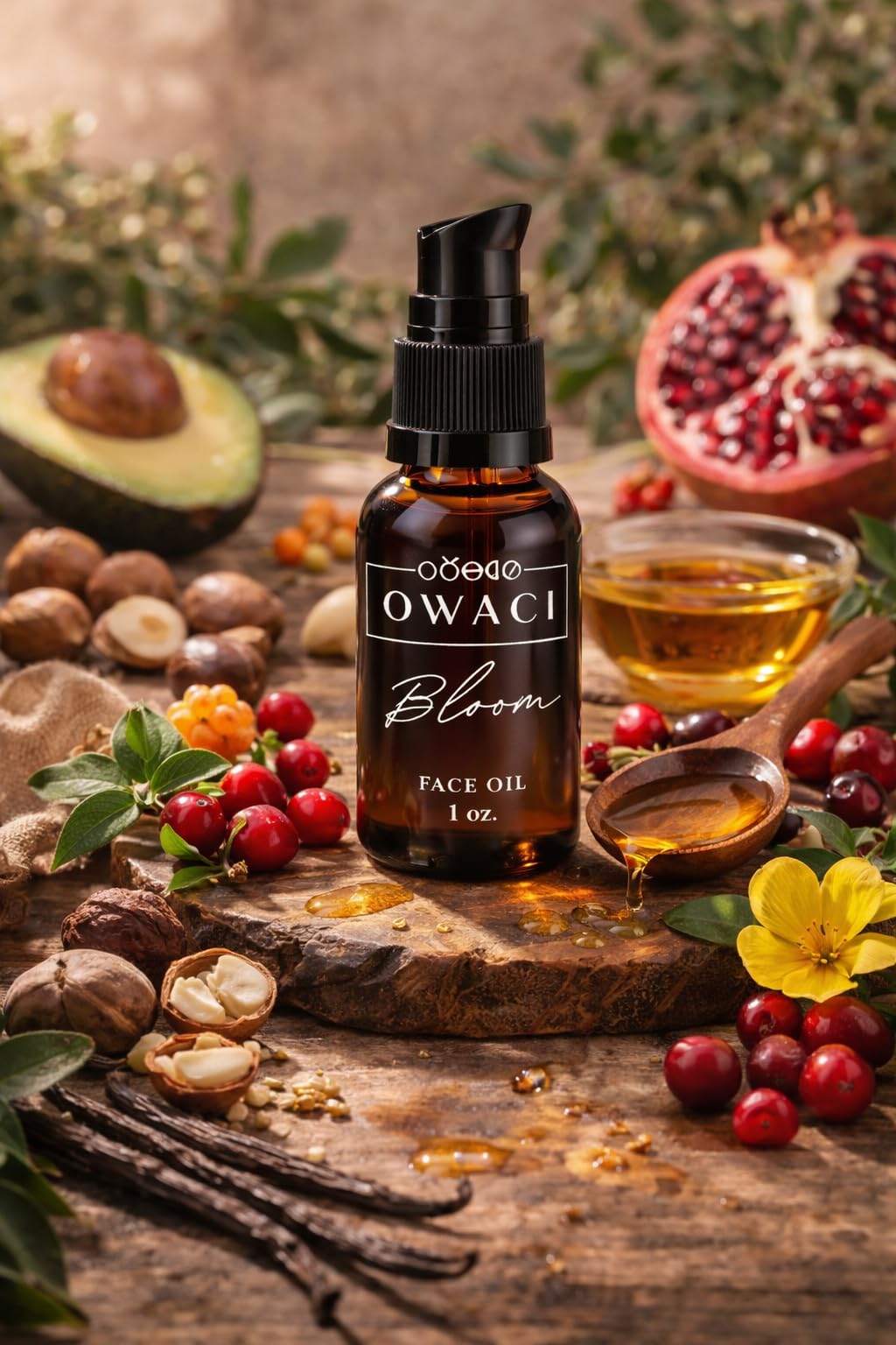 Rosehip Plum Kukui Pomegranate Facial Oil 1 oz C913578