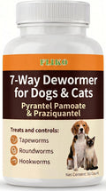 7 Way Dewormer Flavored Chewables for Dogs & Cats, 50 Count R153