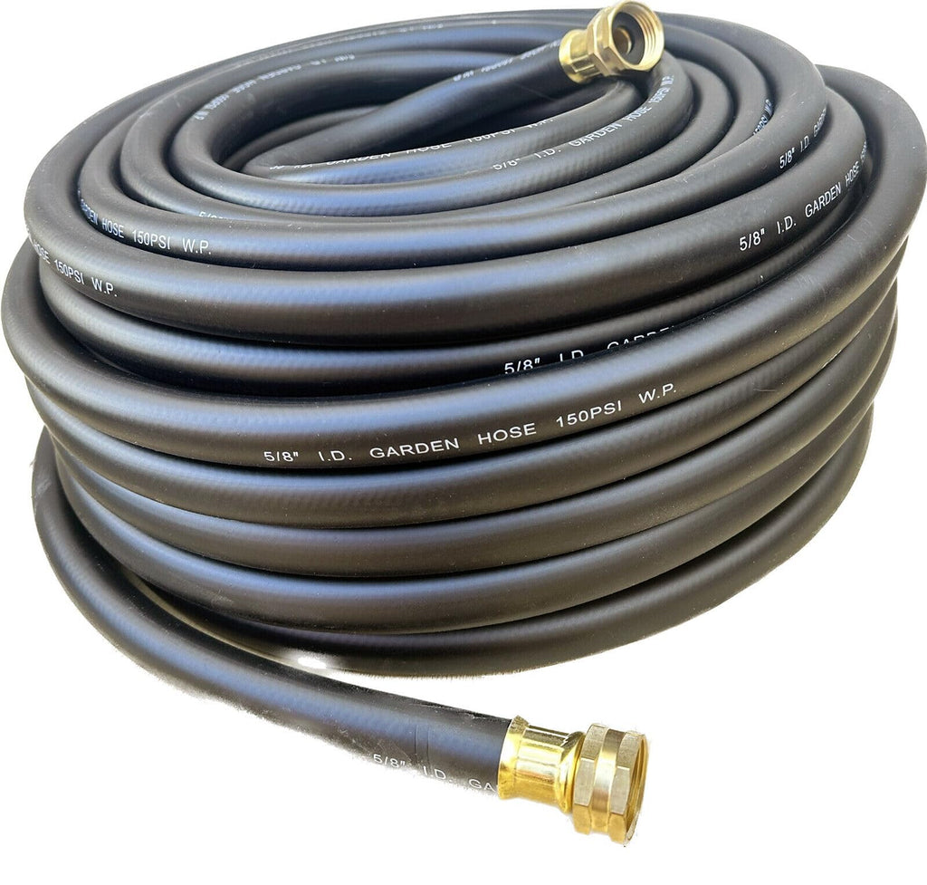 100 ft x 5/8" Black Rubber Garden Hose Q868