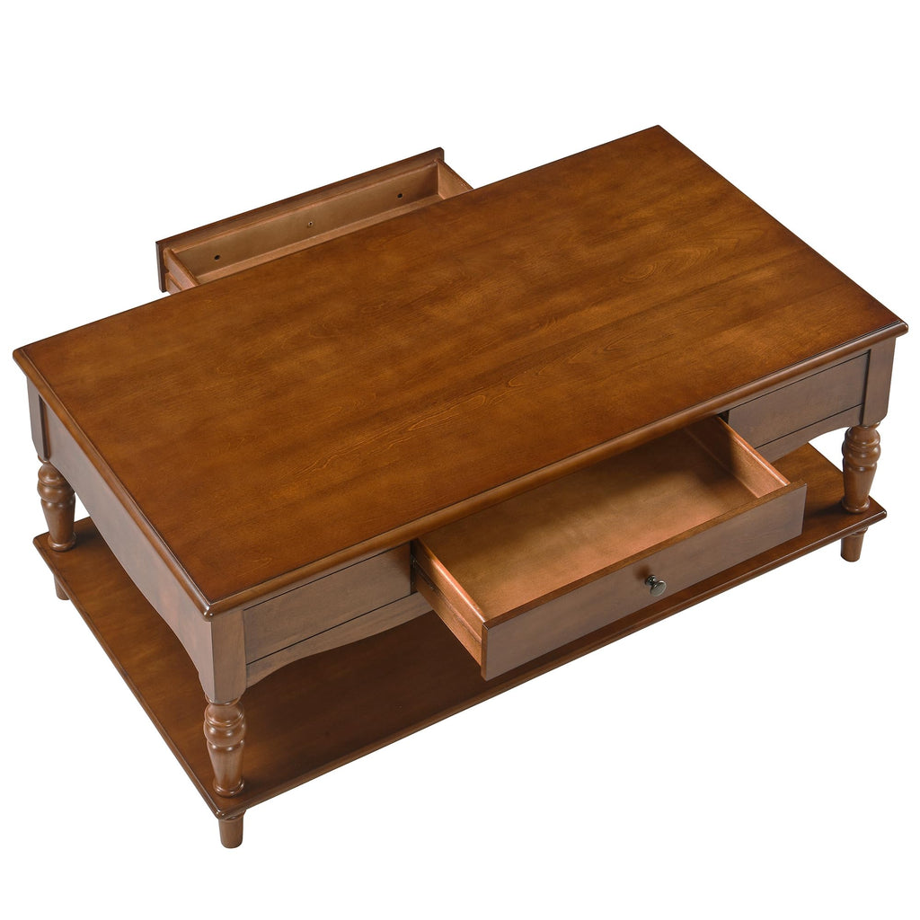 Rectangular Coffee Table and Two Square End Tables with Storage Drawer C237109