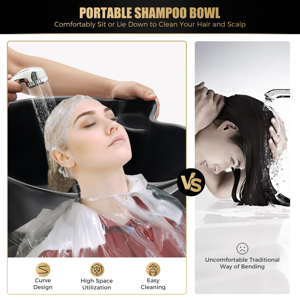 Portable Shampoo Basin Adjustable with Electric Pump P1322