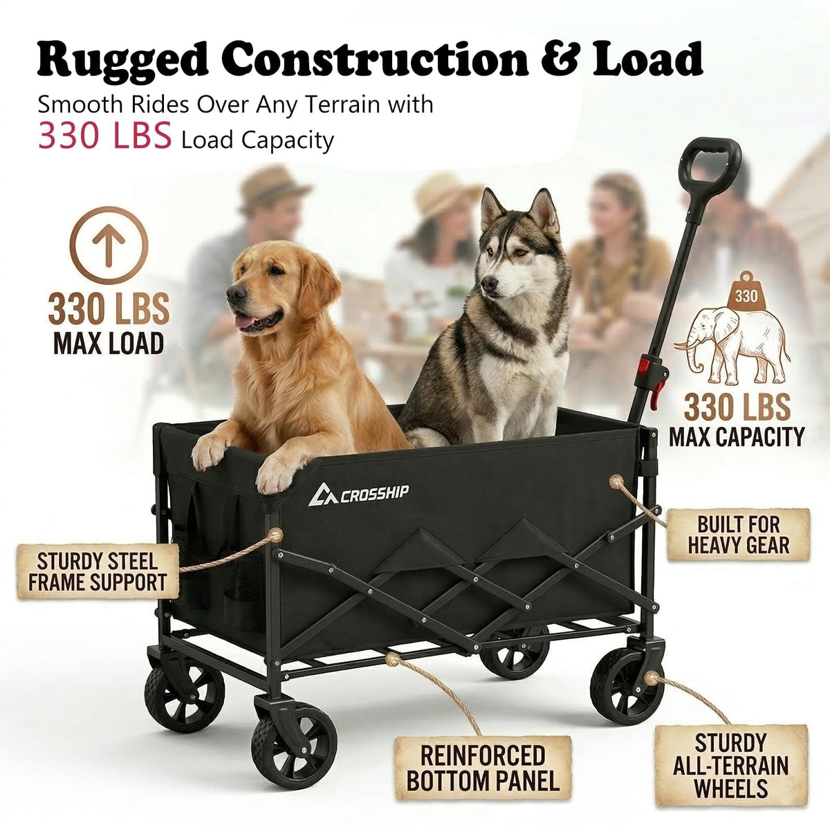 Folding Pet Wagon with Pet Pad E5686