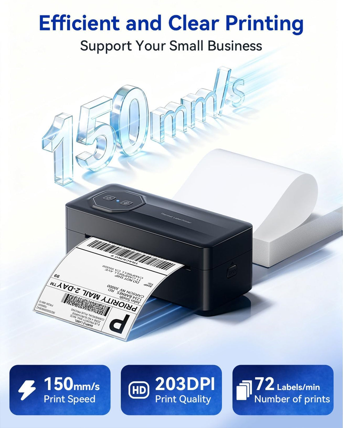 Bluetooth Thermal 4x6 Label Printer W281