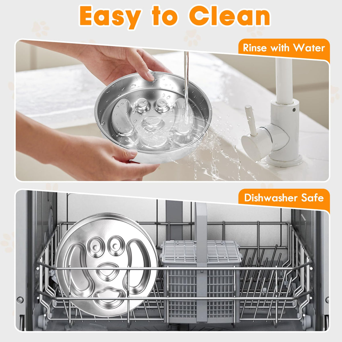 Stainless Steel 2 Pack Slow Feed Dog Bowl S65087