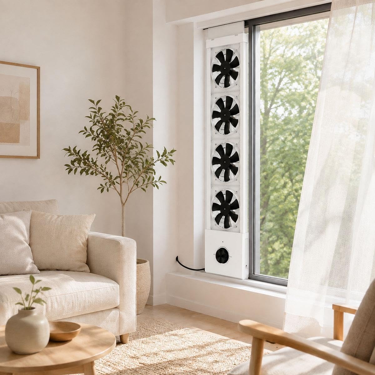 White 3-Speed Reversible Window Fan H8218